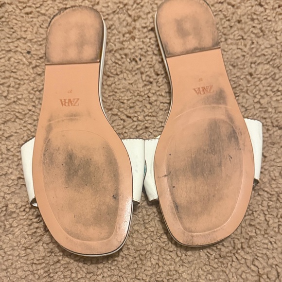 Zara Women's White Slide Sandals - Picture 2 of 2